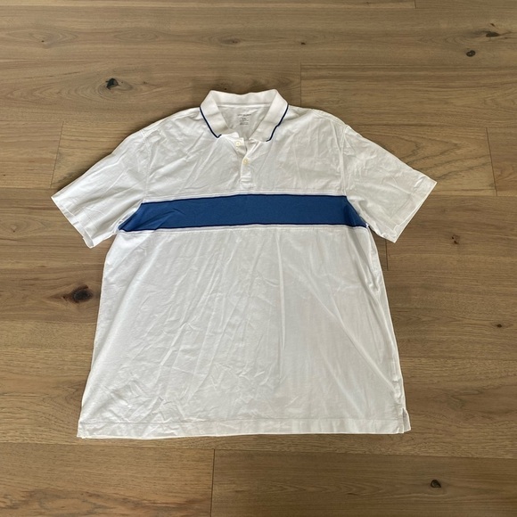 Van Heusen Mens White Striped Cotton Classic Fit Short Sleeve Polo Shirt Sz XXL - Picture 3 of 8